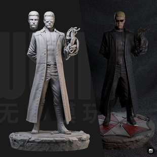 1/24 威斯克 生化危机 丧尸18比例GK白模手办3D打印兵人模型 4722