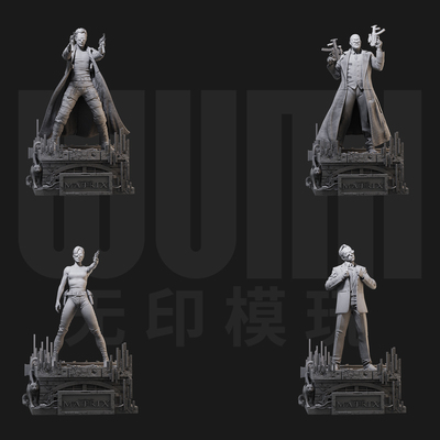 1/24尼奥 墨菲斯 黑客帝国 18比例GK白模手办3D打印兵人模型 5993