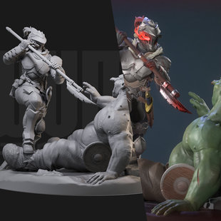 1/24 哥布林杀手 热血日漫 18比例GK白模手办3D打印兵人模型 4687