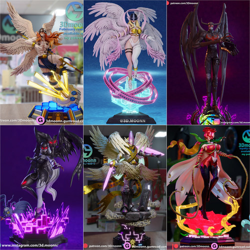 【数码宝贝】天使兽仙女恶魔神圣蔷薇 1/24白模型GK手办18比例248