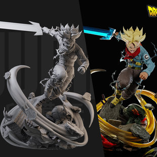 1/24 特兰克斯 龙珠 日漫 18比例GK白模手办3D打印兵人模型 3776