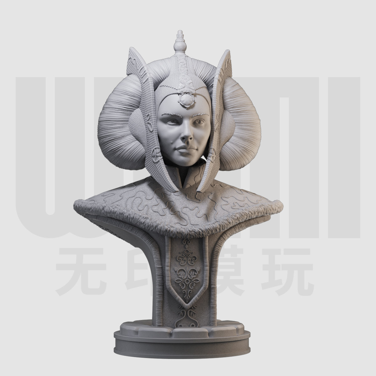 1/10 阿米达拉女王胸像 星球大战 16比例gk树脂白模手办模型 655