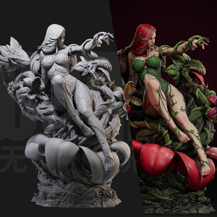 1/24 毒藤女 DC 哥谭反派 18比例GK白模手办3D打印兵人模型 5156