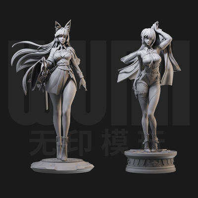 1/24 兽耳战士 指挥官 游戏18比例GK白模手办3D打印兵人模型 5711