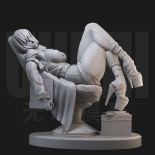 1/24 武见妙 女神异闻录 18比例GK白模手办 3D打印兵人模型 2485