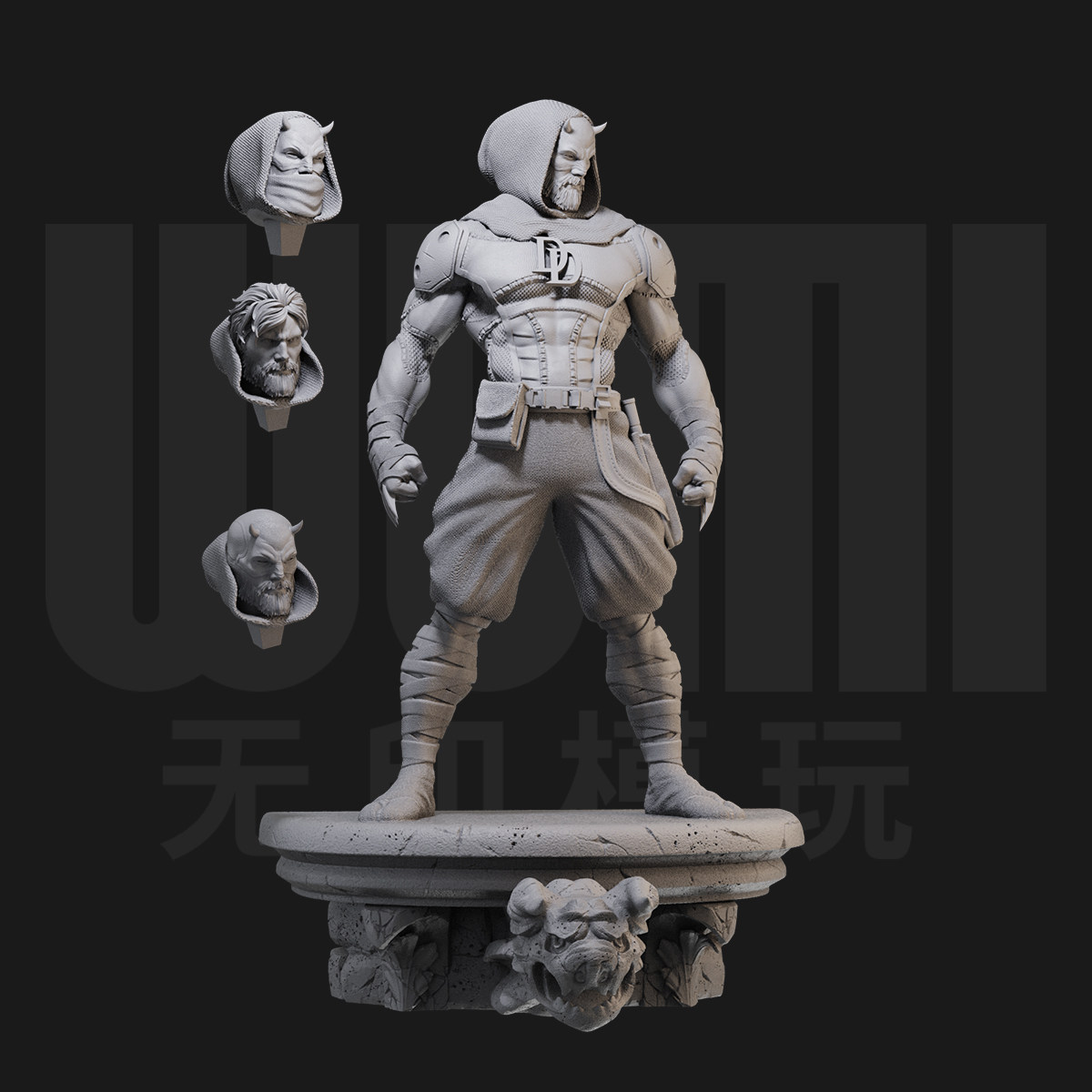 1/24 夜魔国王 漫威 美漫 18比例GK白模手办3D打印兵人模型 4211