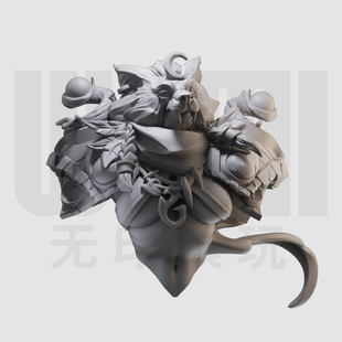 1/10 狼人德鲁伊半身胸像 16比例GK树脂白模手办模型 719