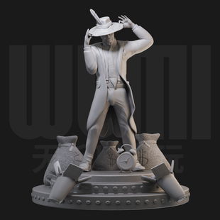 1/24 金凯瑞 变相怪杰 18比例GK白模手办 3D打印兵人模型 2262