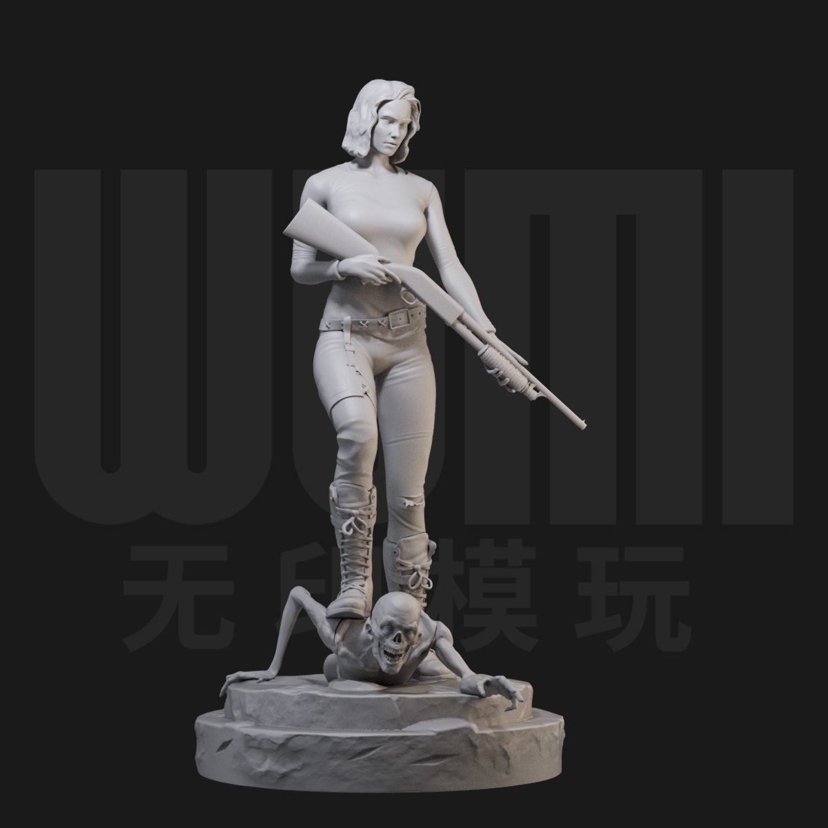 1/24 玛姬格林 行尸走肉 18比例gk白模手办 3d打印兵人模型 2878