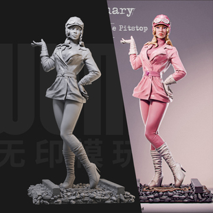 1/24 皮特斯托普 疯狂赛车 18比例GK白模手办3D打印兵人模型 5482