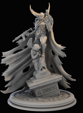 Image漫画再生侠Spawn雕像 GK白模兵人 3D打印树脂手办模型 118