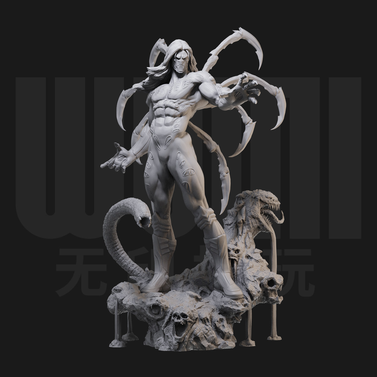 1/24 杰基 黑暗领域 美漫 18比例GK白模手办3D打印兵人模型 5468