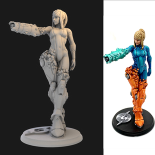 银河战士萨姆斯阿兰御姐 1/24GK手办白模 3D打印树脂人偶模型 25