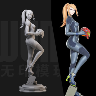 1/24萨姆斯 银河战士 游戏 18比例GK白模手办3D打印兵人模型 4131