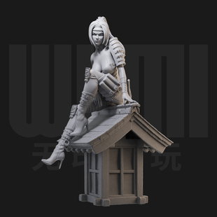 1/24 瑞秋 死或生18比例GK白模手办 3D打印兵人模型 2635