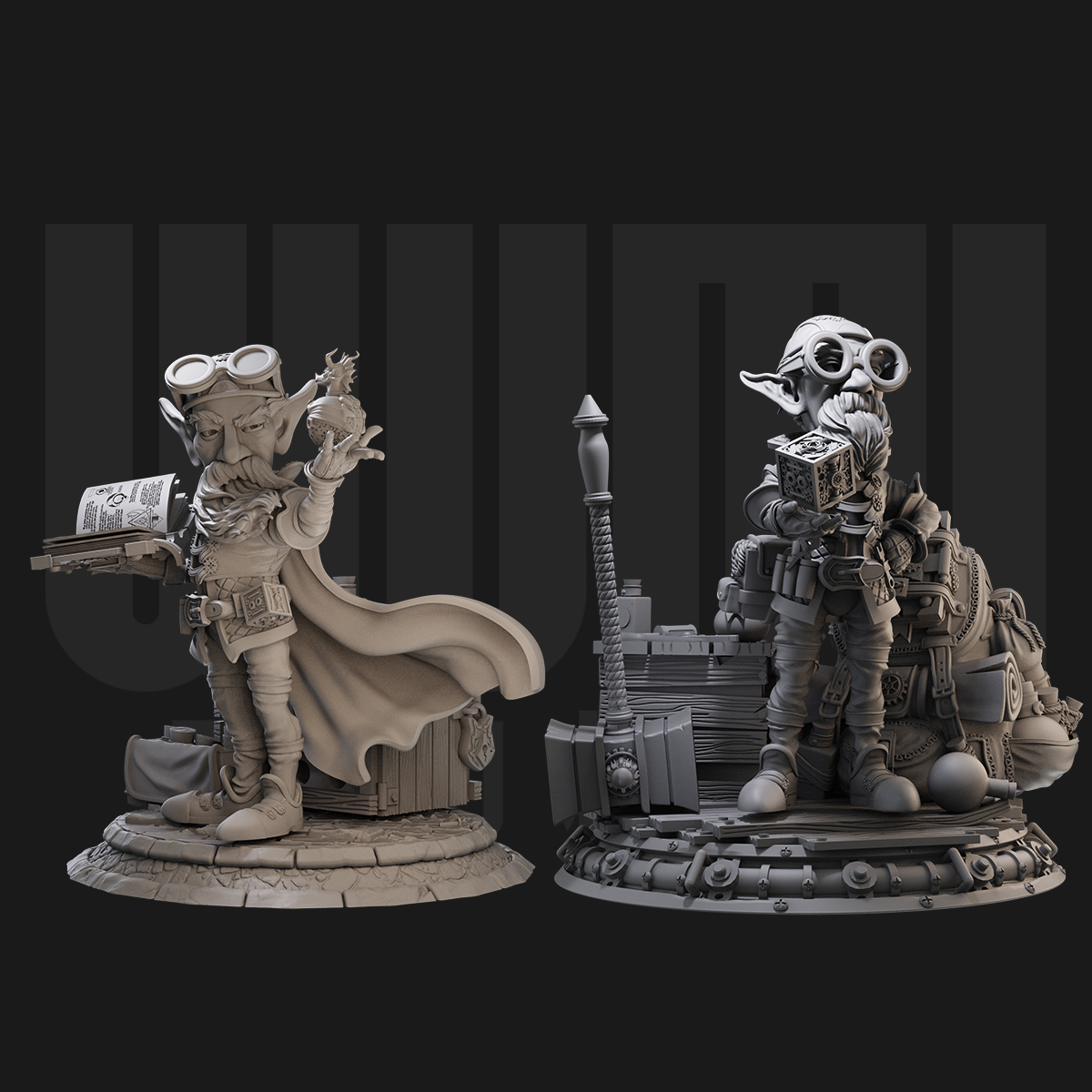 1/24 矮人炼金术师 科学家 18比例GK白模手办3D打印兵人模型 3350