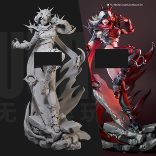 1/24 黑化隐形女 漫威争锋 18比例GK白模手办3D打印兵人模型 5613