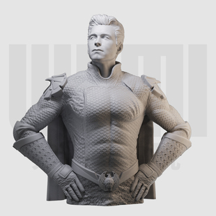 祖国人胸像 黑袍纠察队 1/16树脂白模 10比例GK手办模型 294