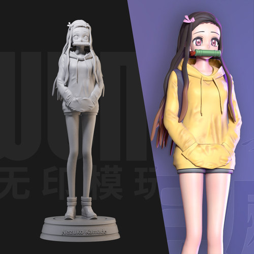 1/24 鬼灭之刃 弥豆子卫衣 18比例GK白模手办 3D打印兵人模型2058