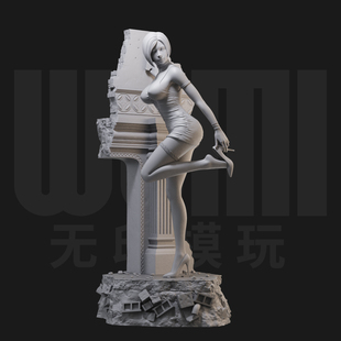 艾达王 废墟 生化危机 1/24白模GK手办18比例兵人3D打印模型 1072