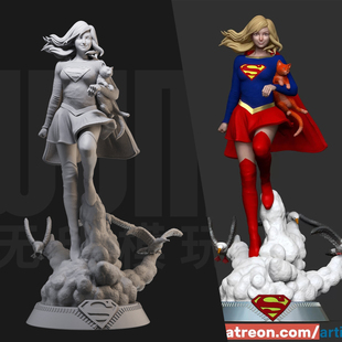 女超人 DC女角色  1 1:24白模手办/18比例GK兵人3D打印模型 1416