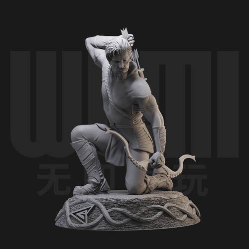 1/24 绿箭侠 超级英雄 美漫18比例GK白模手办3D打印兵人模型 6055