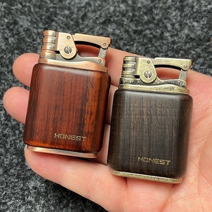 经典怀旧磕头打火机 按压式磕头虫打火机 木壳煤油打火机 包邮