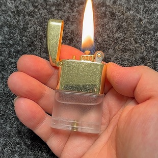 透明油仓煤油打火机 按压式上油打火机 可视煤油打火机 包邮