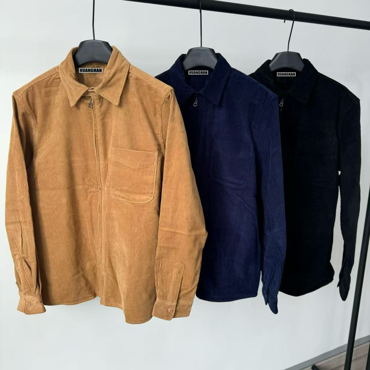 RL男士新品复古长袖薄款灯芯绒衬衫外套美式怀旧老钱风衬衫外套