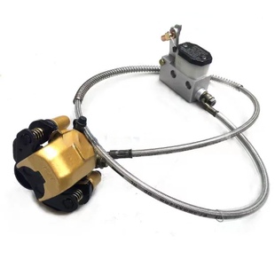 卡丁车漂移车改装四轮车刹车片刹车泵卡钳制动刹车盘全套驻车系统