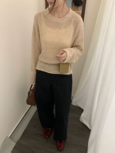 2025秋冬新款韩系简约圆领长袖针织衫女宽松显瘦毛衣上衣女