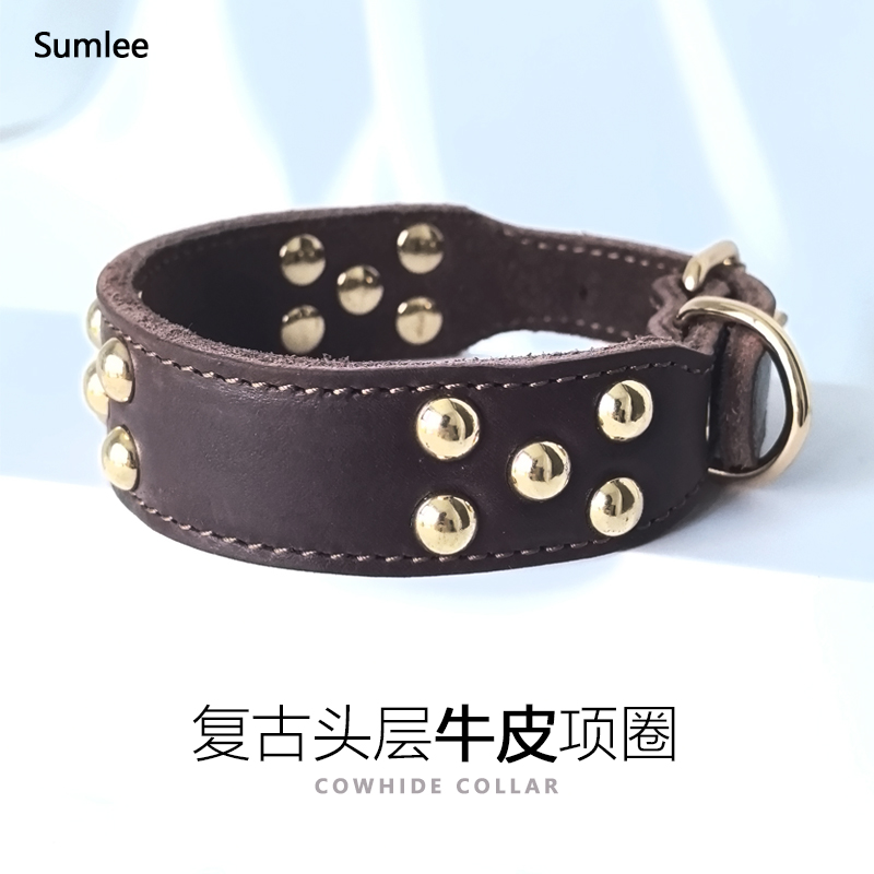 皮透气柔软舒适狗狗项圈中大型犬