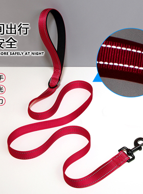 夏季夜间防丢狗狗牵引绳防爆冲幼犬小中大型犬泰迪金毛加长遛狗绳