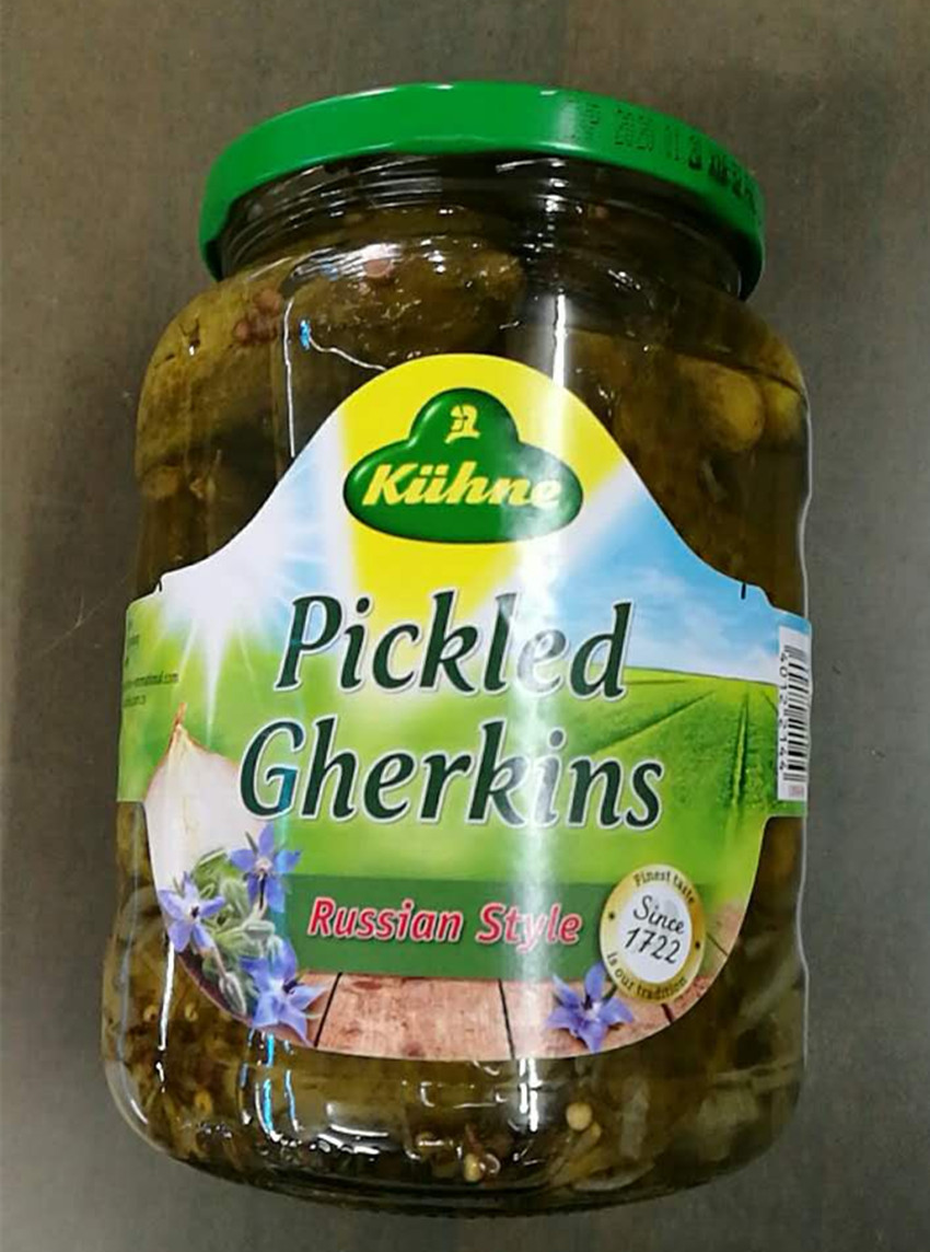 德国进口冠利俄式酸青瓜670g 酸黄瓜 腌青瓜 酸青瓜 西餐配菜