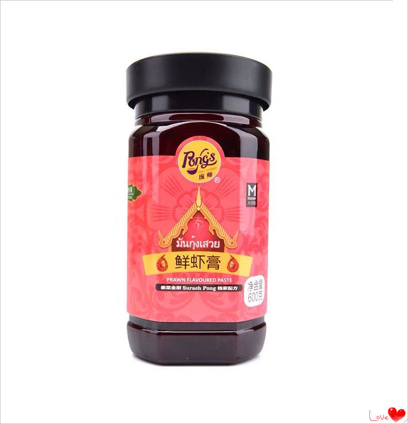 包邮 泰菜美食庞师鲜虾膏 一级虾头油膏600g 虾膏炒饭 虾粥配料