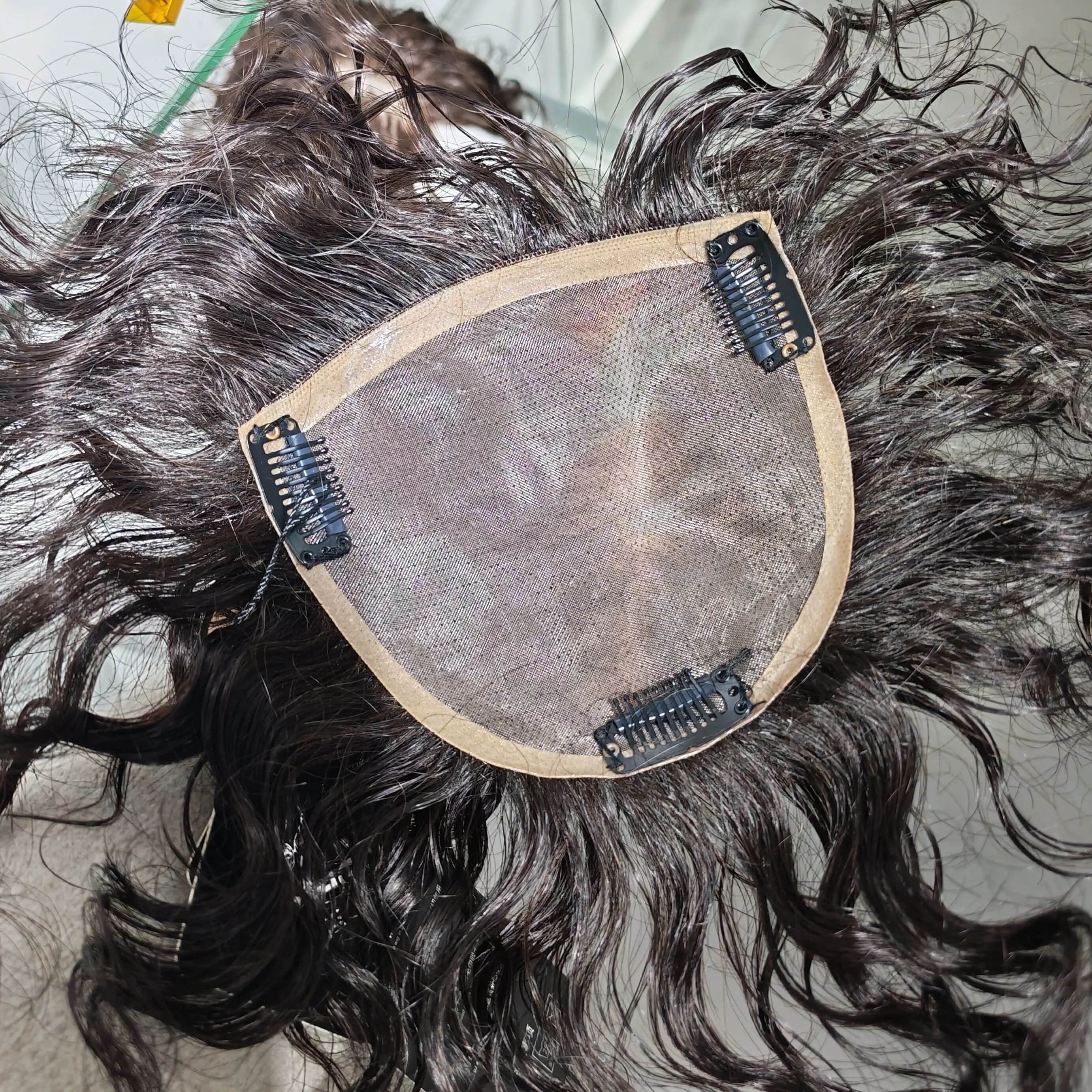 假发女片头顶补发块真人发