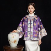 大气富贵重工苏绣重磅桑蚕丝氅衣国风 新中式 凤凰于飞·上衣