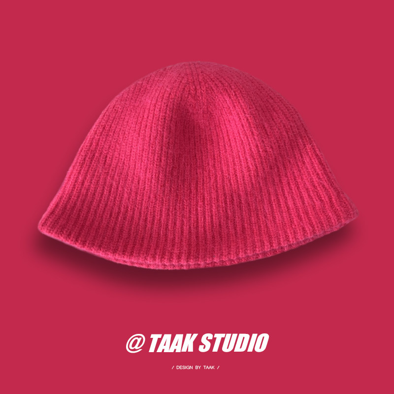 ins玫红色兔毛毛绒渔夫帽子女冬天日系时尚可爱显脸小大头围盆帽,服饰配件/皮带/帽子/围巾,帽子,淘宝优惠券,粉丝福利购,淘宝优惠卷