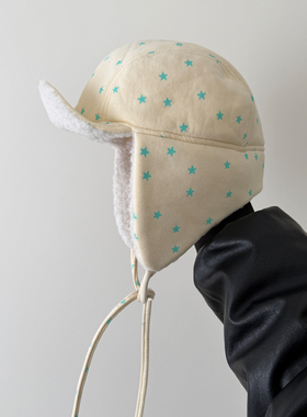 TAAK新款韩国ins星星加绒雷锋帽子女冬天日系保暖护耳飞行帽潮男