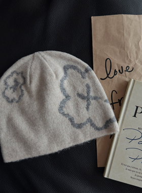 TAAK韩国小众设计师款毛线帽子女秋冬天套头帽显脸小针织帽冷帽男