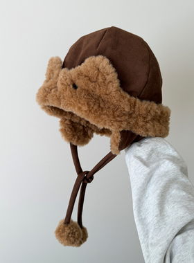 TAAK可爱兔耳朵麂皮绒雷锋帽子女冬天日系复古保暖毛绒护耳飞行帽