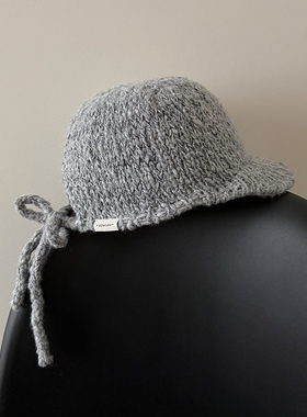 TAAK日系小众毛线帽马术帽子女秋冬天复古时髦显脸小针织鸭舌帽潮