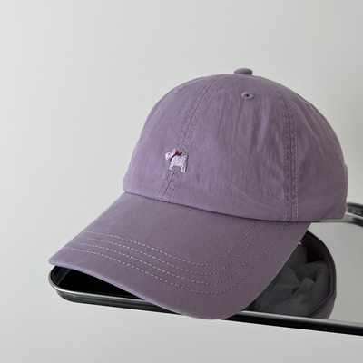 紫色可爱小狗棒球帽子