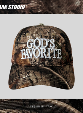 潮牌Praying迷彩棒球帽超酷立体刺绣印花刺绣鸭舌帽子女夏季街头