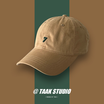 潮牌数字7刺绣街头棒球帽