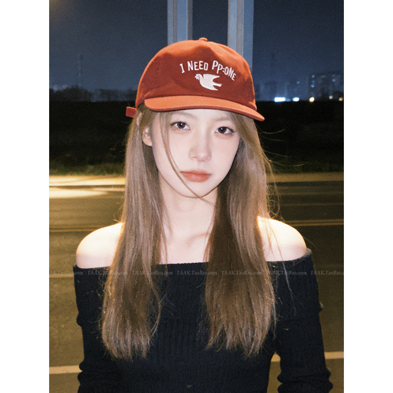 TAAK韩国和平鸽刺绣字母平檐鸭舌帽子女小众显脸小平沿棒球帽潮男,服饰配件/皮带/帽子/围巾,帽子,淘宝优惠券,粉丝福利购,淘宝优惠卷