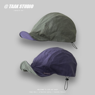 TAAK潮牌双面戴可折叠跑步帽户外轻薄速干鸭舌帽男棒球帽子女夏季