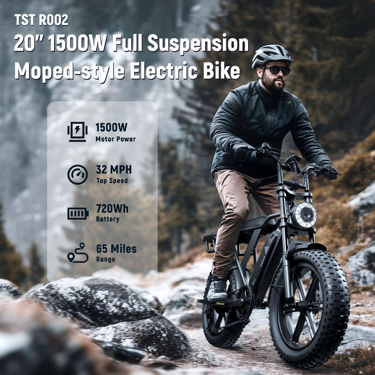 ebike电动自行车4.0轮胎欧洲20寸胖胎沙滩雪地越野锂电助力车