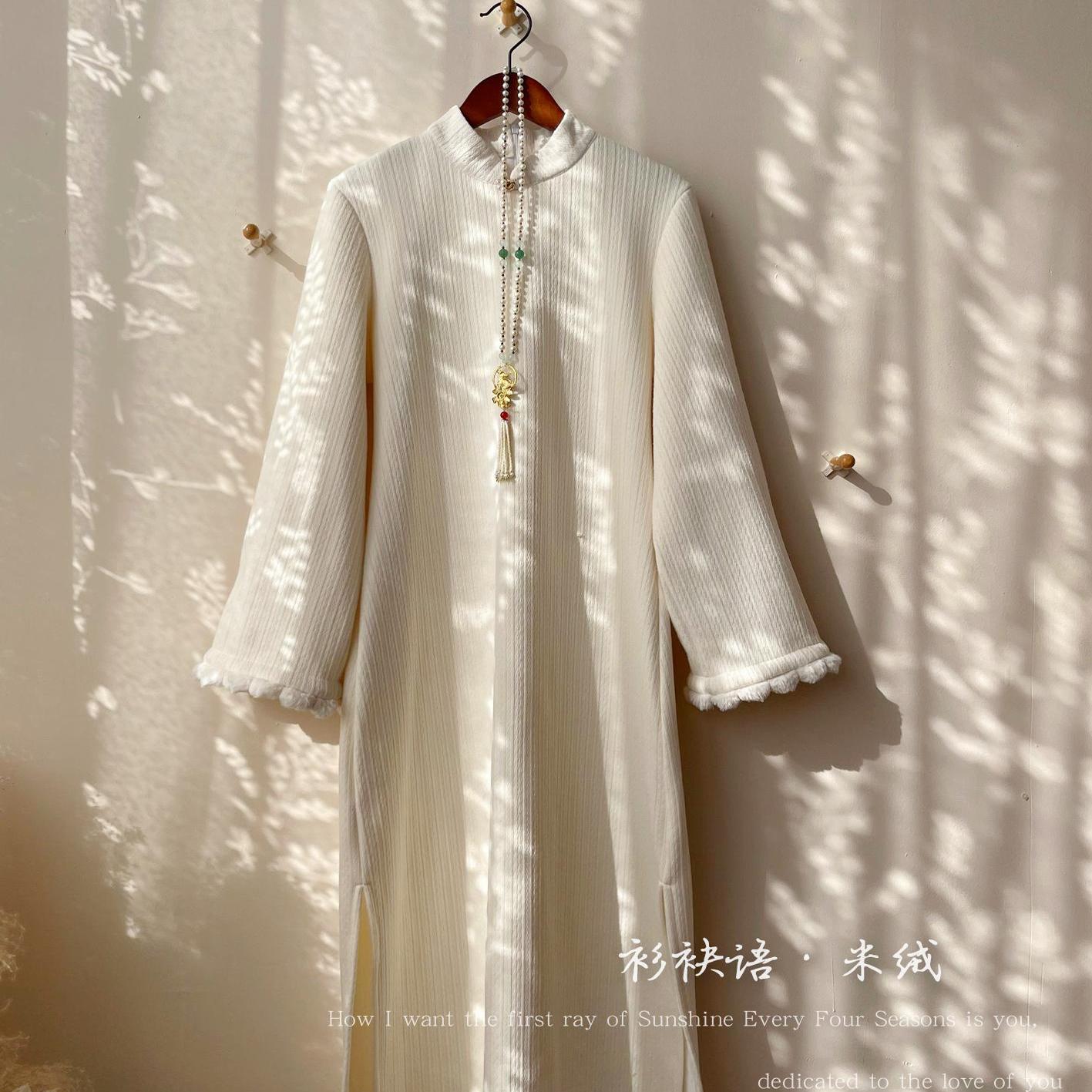 秋冬新中式加绒旗袍打底