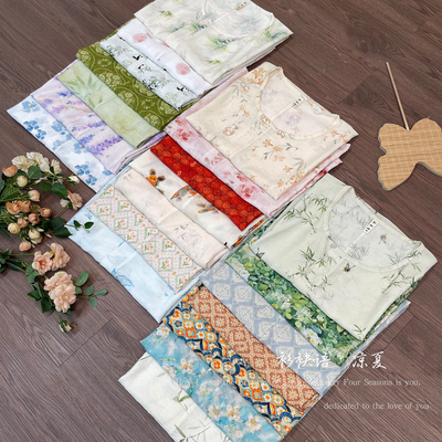 国风新中式圆领短衫复古日常